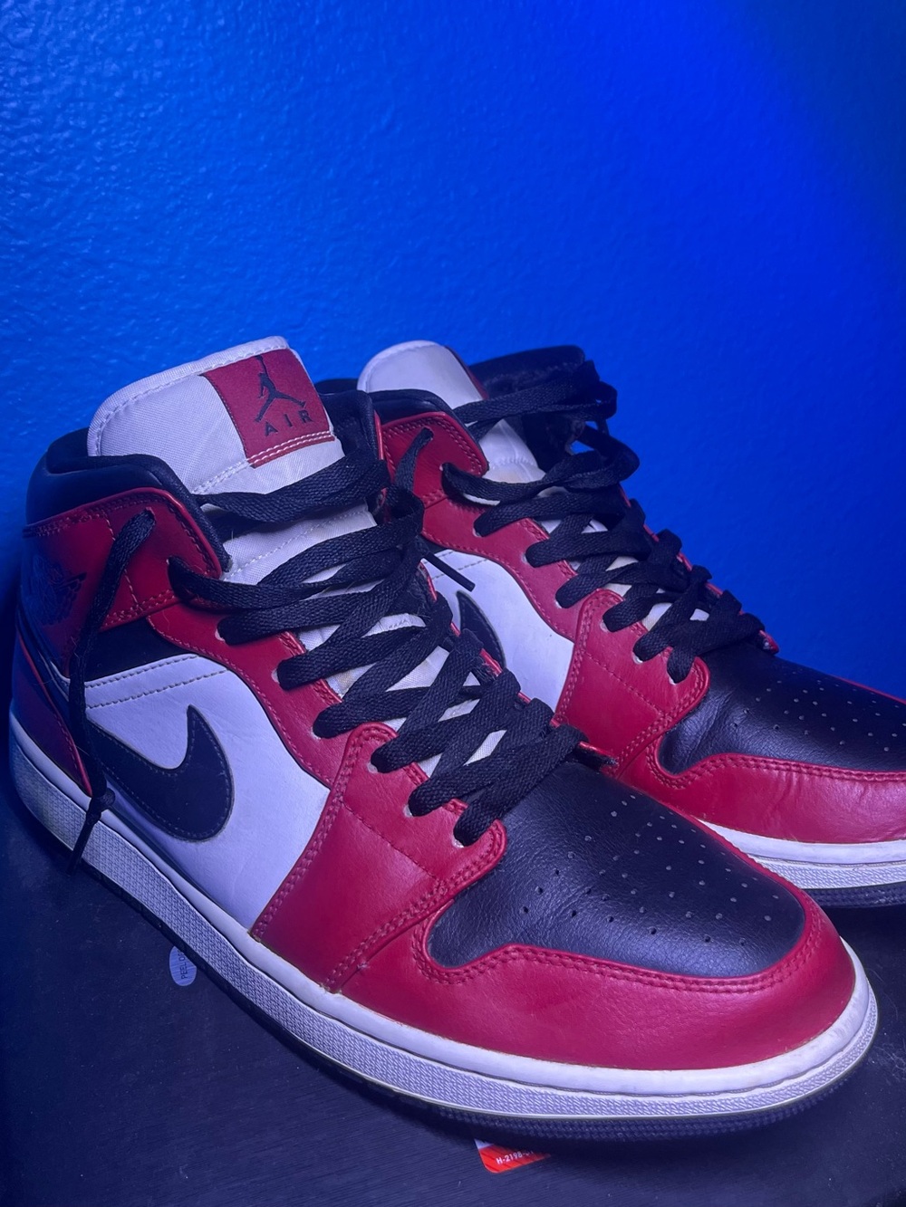 Nike Men’s High-Top Sneakers in Black, Red, White